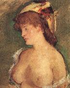 Edouard Manet Blond Woman with Bare Breasts France oil painting reproduction